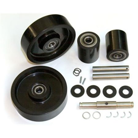 CLARK Clark GWK-CJ55-CK CJ55 Complete Wheel Kit for Manual Pallet Jack - Black GWK-CJ55-CK